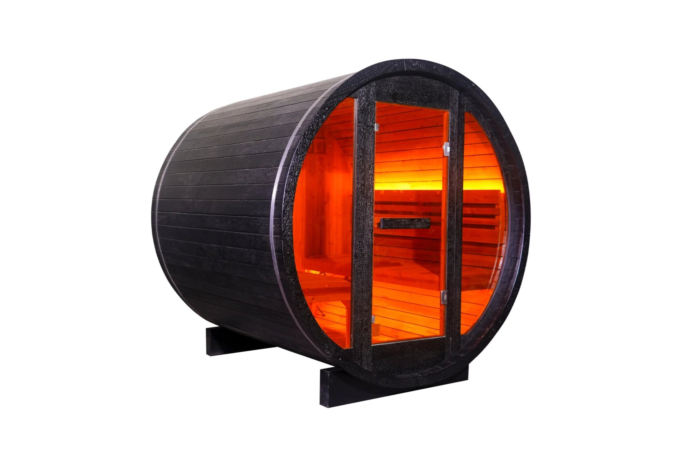 Helius Sauna Midnight Outdoor Barrel Sauna