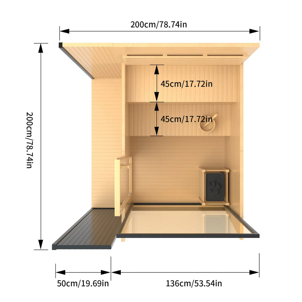 Helius Sauna Dwight Traditional Outdoor Sauna