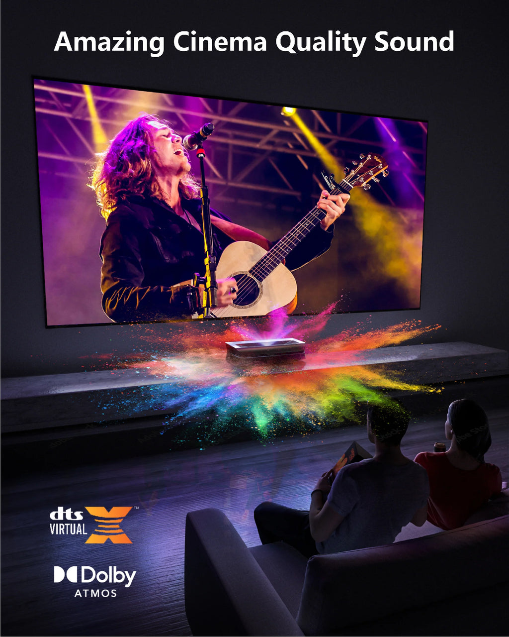 AWOL VISION LTV-3500 Pro 4K Triple Ultra Short Throw Laser Projector-3000 ISO Lumens