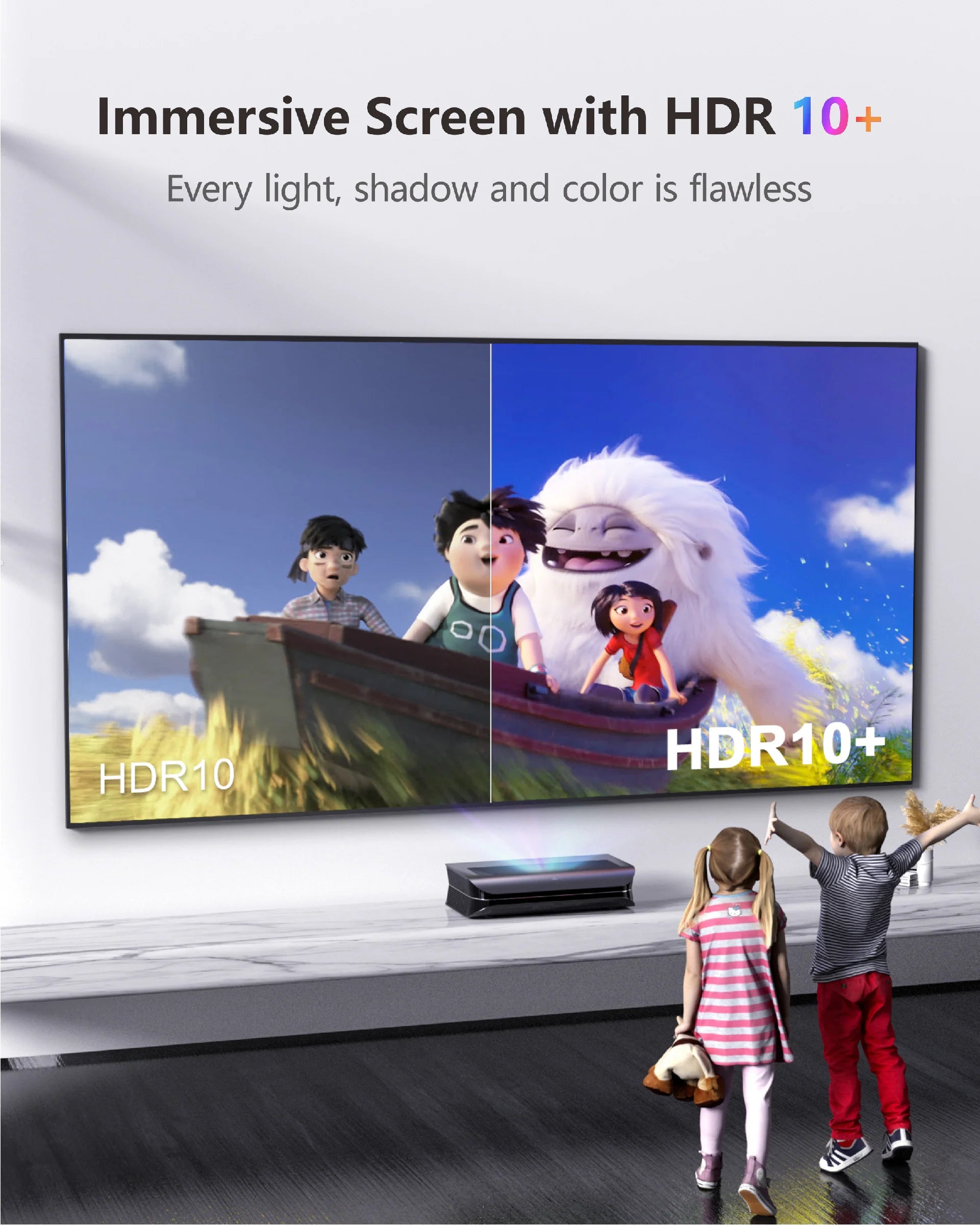 AWOL VISION LTV-3500 Pro 4K Triple Ultra Short Throw Laser Projector-3000 ISO Lumens