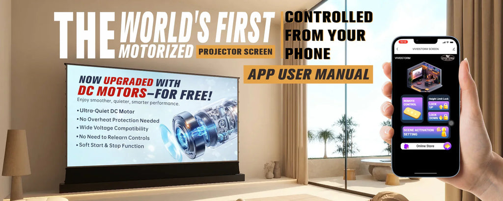 VIVIDSTORM ALR Slimline Motorized Tension Obsidian Long Throw ALR Projector screen