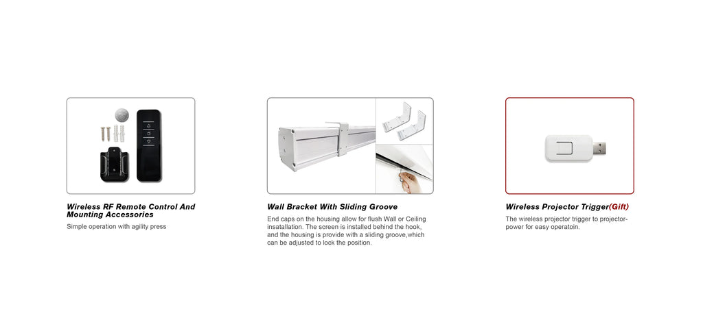 VIVIDSTORM ALR Slimline Motorized Tension Obsidian Long Throw ALR Projector screen