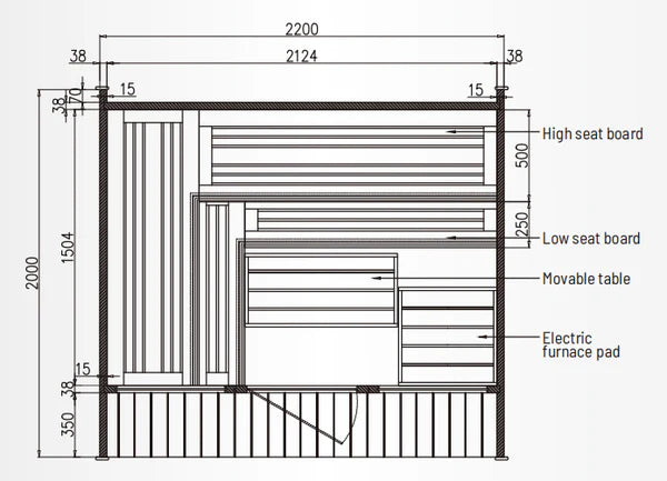 Helius Sauna Helius-FFF Outdoor Sauna