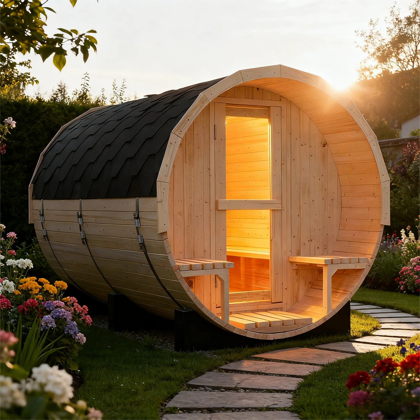 Helius Sauna Expedition Outdoor Barrel Sauna