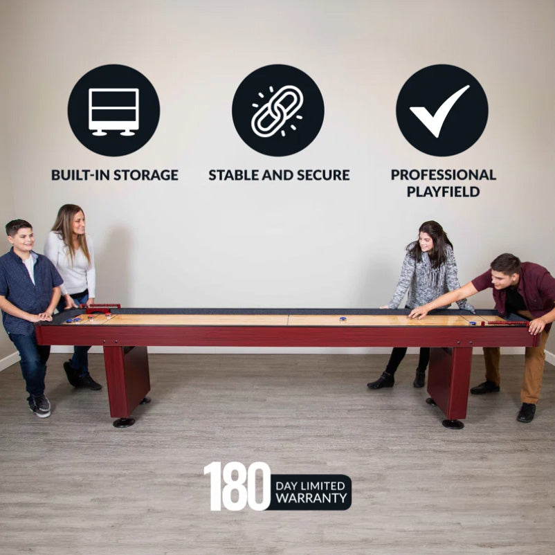 Hathaway Challenger Shuffleboard Table - Walnut Finish