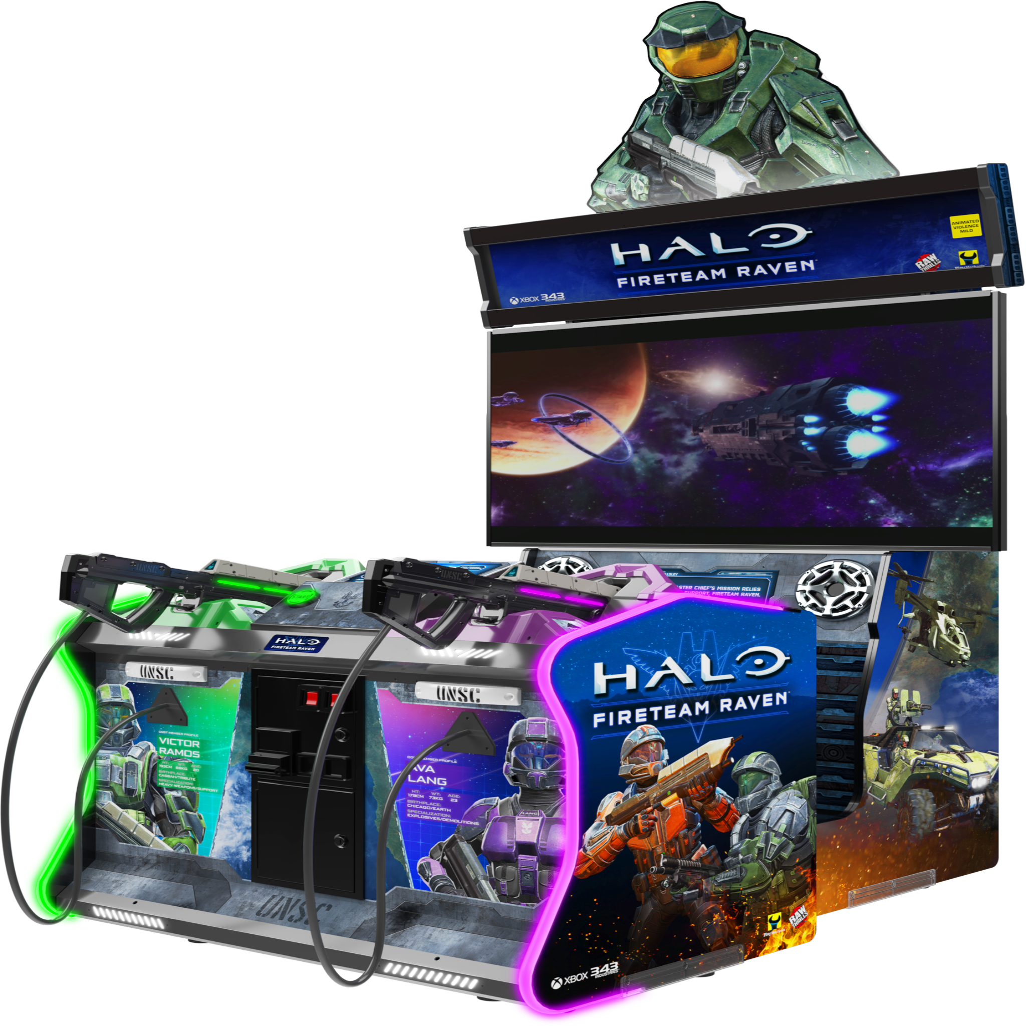 Raw Thrills Halo Fireteam Raven 2 Player Tethered Arcade Game