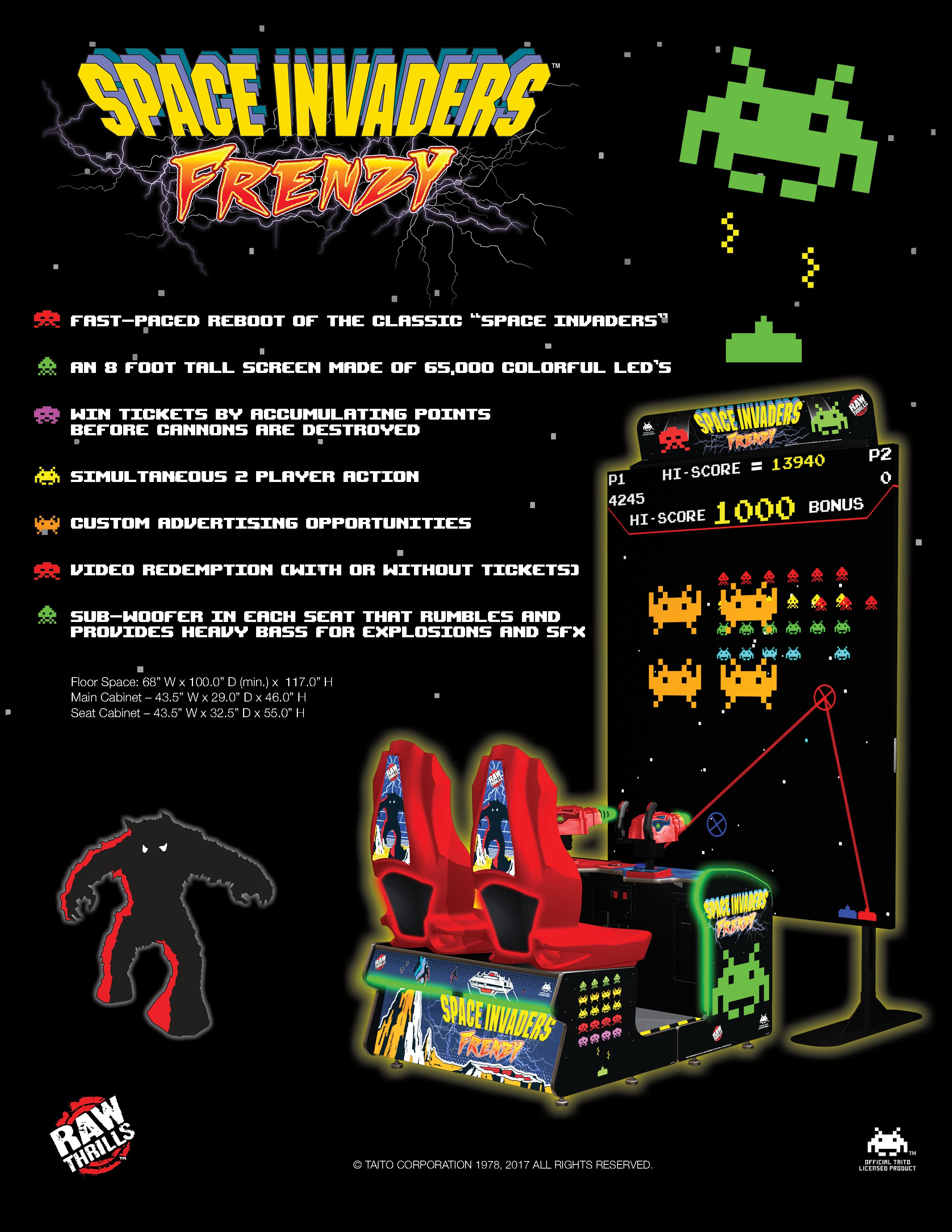 Raw Thrills Space Invaders Frenzy