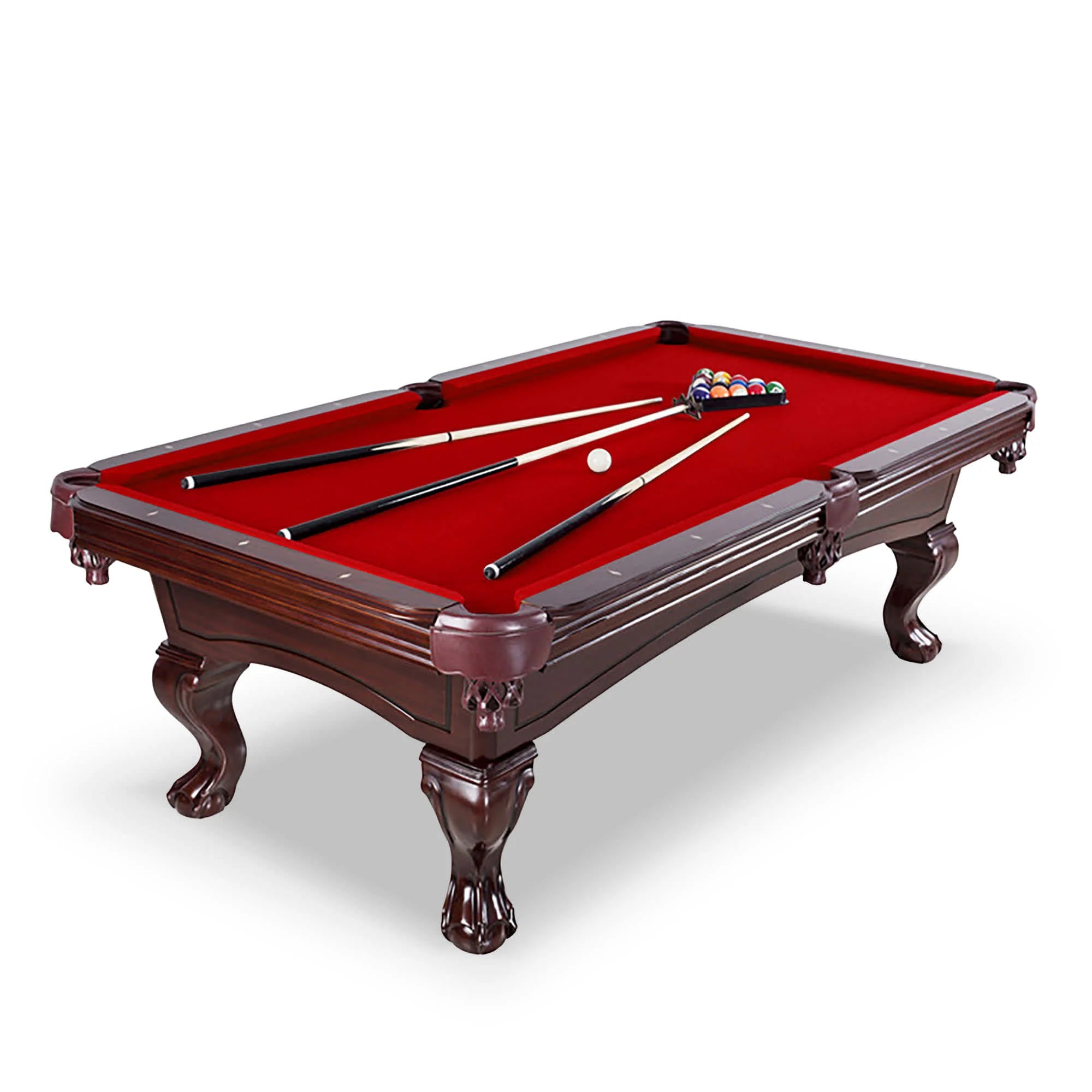 Hathaway Augusta Pool Table - Mahogany Finish with Red Felt