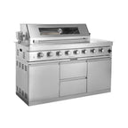 Castelle Flame 62-Inch 6-Burner Gas Outdoor Grill Island (SAK31642)