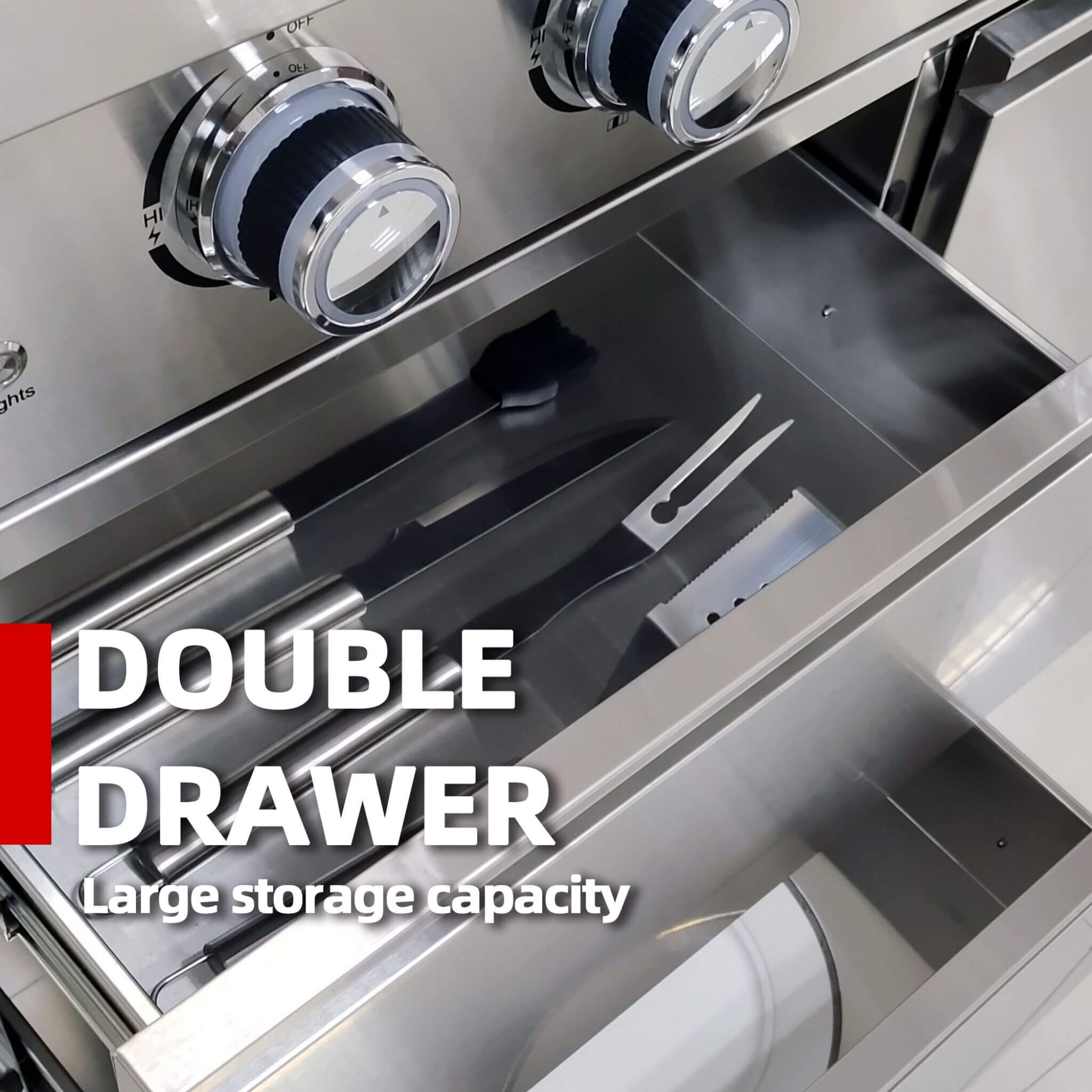 Castelle Flame 62-Inch 6-Burner Gas Outdoor Grill Island (SAK31642)