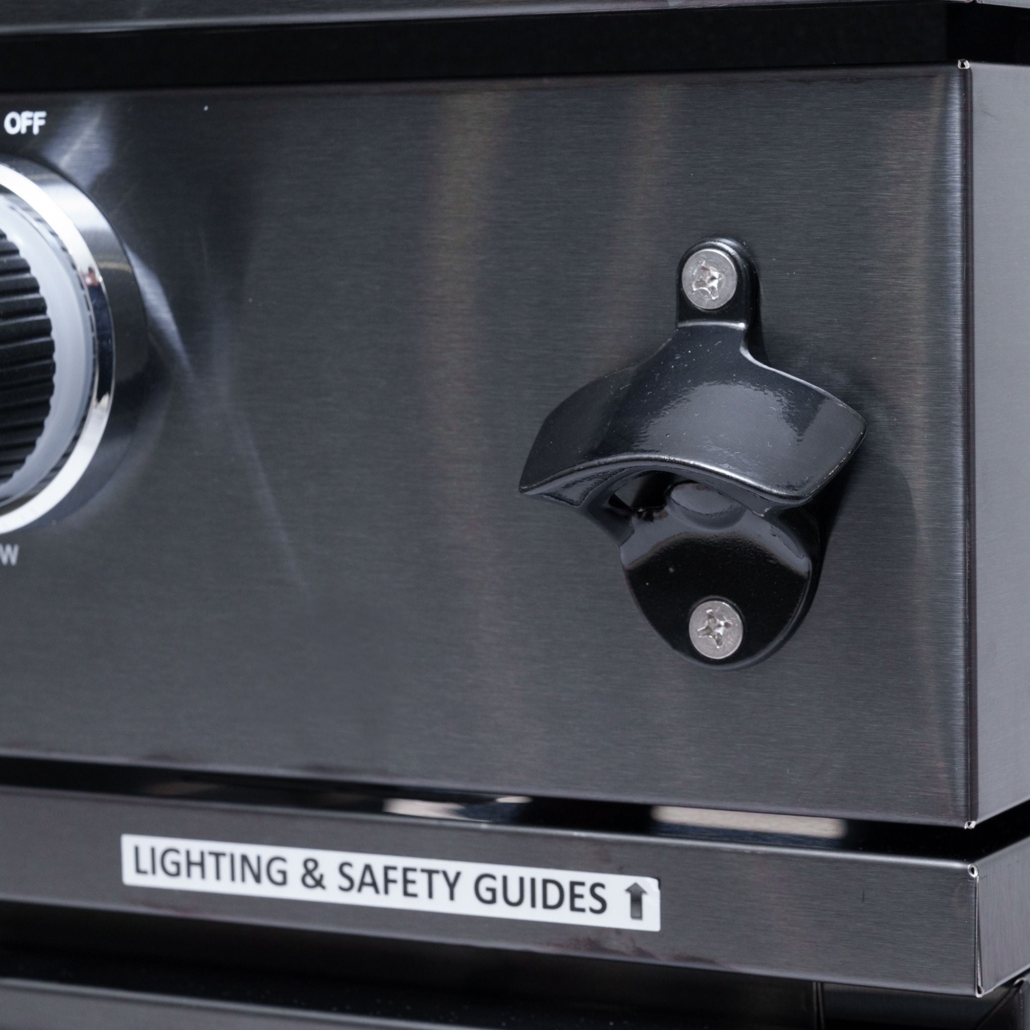 Castelle Flame Premium Black Stainless Steel 4-Burner Gas Grill (SAK48157)