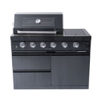 Castelle Flame Premium Black Stainless Steel 4-Burner Gas Grill (SAK48157)