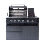 Castelle Flame Premium Black Stainless Steel 4-Burner Gas Grill (SAK48157)