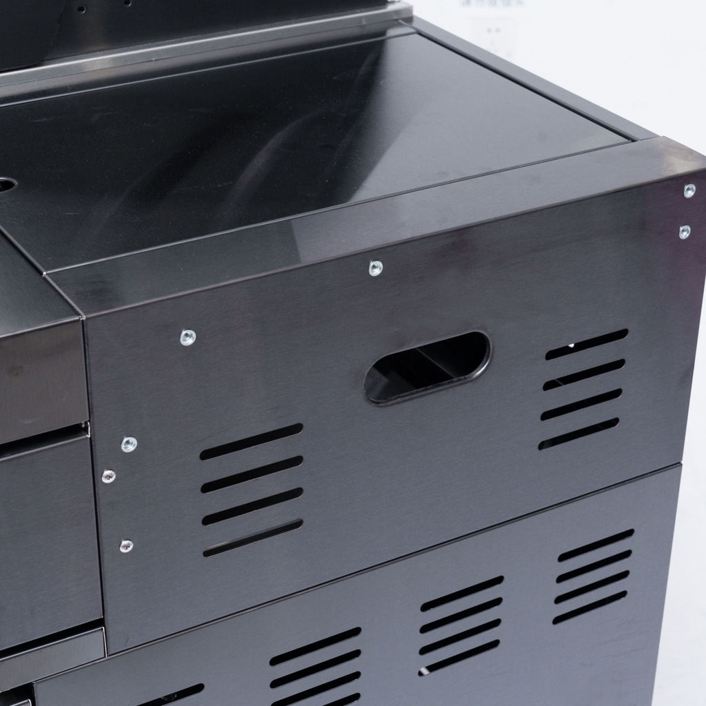 Castelle Flame Premium Black Stainless Steel 4-Burner Gas Grill (SAK48157)