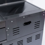 Castelle Flame Premium Black Stainless Steel 4-Burner Gas Grill (SAK48157)