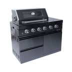 Castelle Flame Premium Black Stainless Steel 4-Burner Gas Grill (SAK48157)