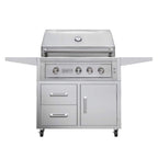 Edgestar 89K BTU 36" Liquid Propane Freestanding LED Lighting Grill Cart With Rotisserie (SAK85914)