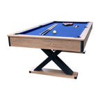 Hathaway Excalibur 7-ft Pool Table - Driftwood Finish with Blue Felt