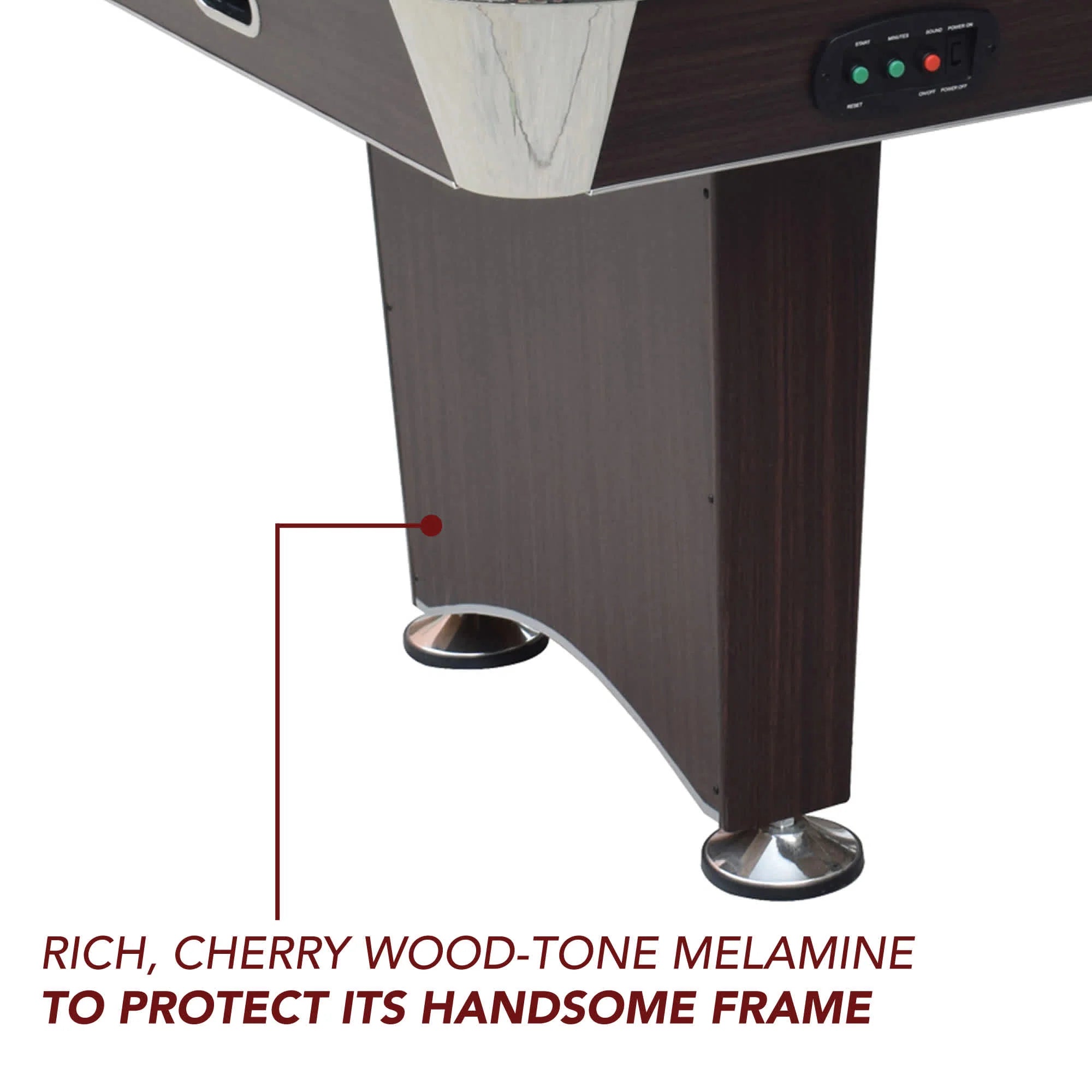 Hathaway Midtown II 72" Air Hockey Table with LED Scoring - Dark Cherry Finish