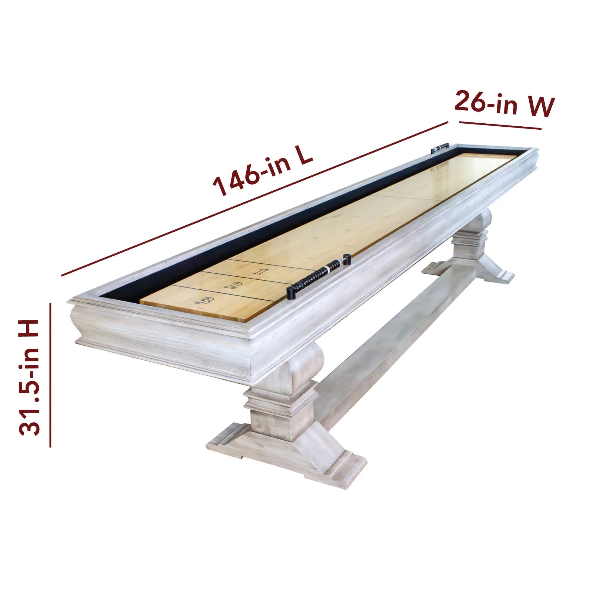 Hathaway Montecito 12-ft Shuffleboard Table - Driftwood Finish