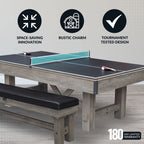 Hathaway Logan Pool Table Combo Set with Benches