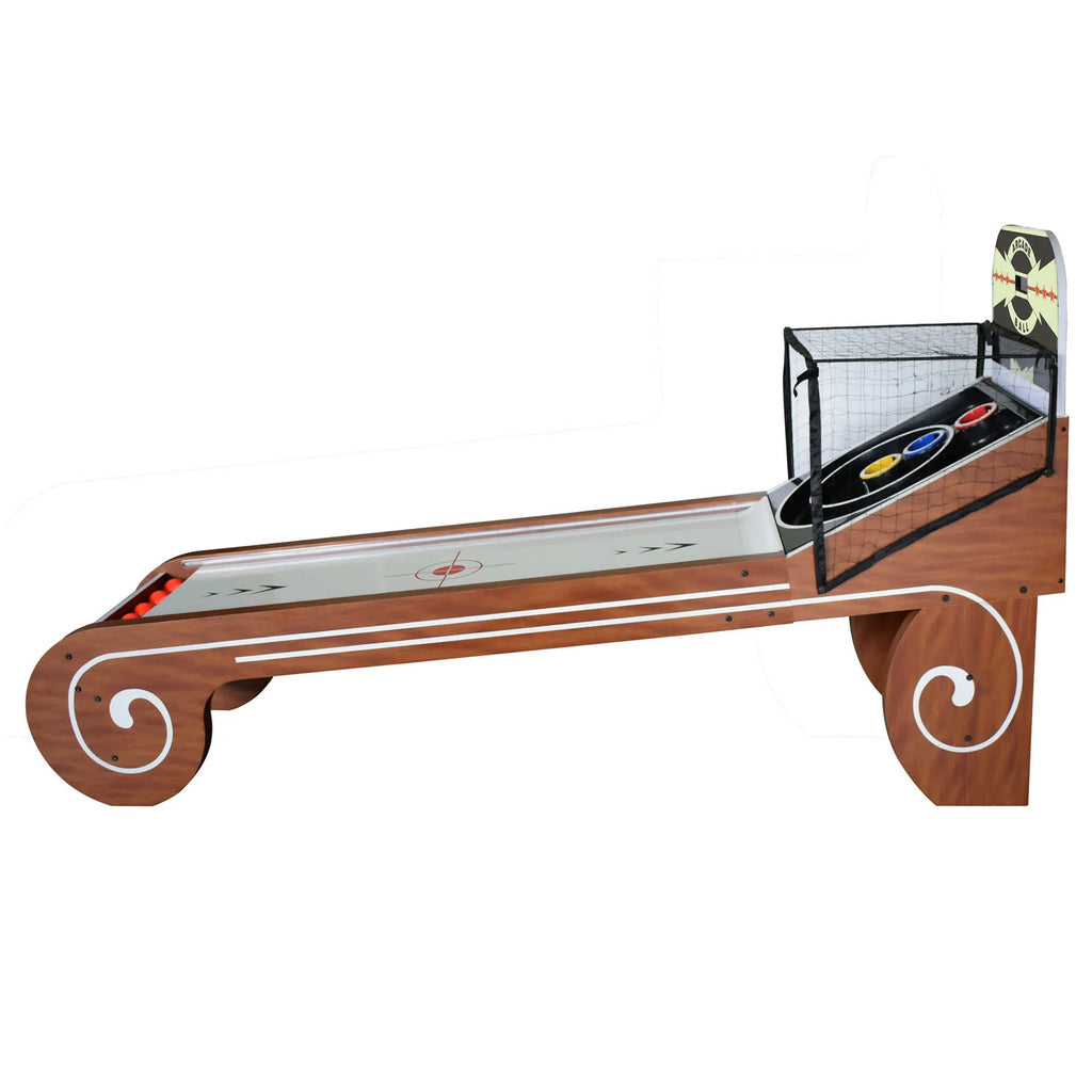 Hathaway Boardwalk 8-ft Roll Hop and Score Arcade Game Table with LED Scoring