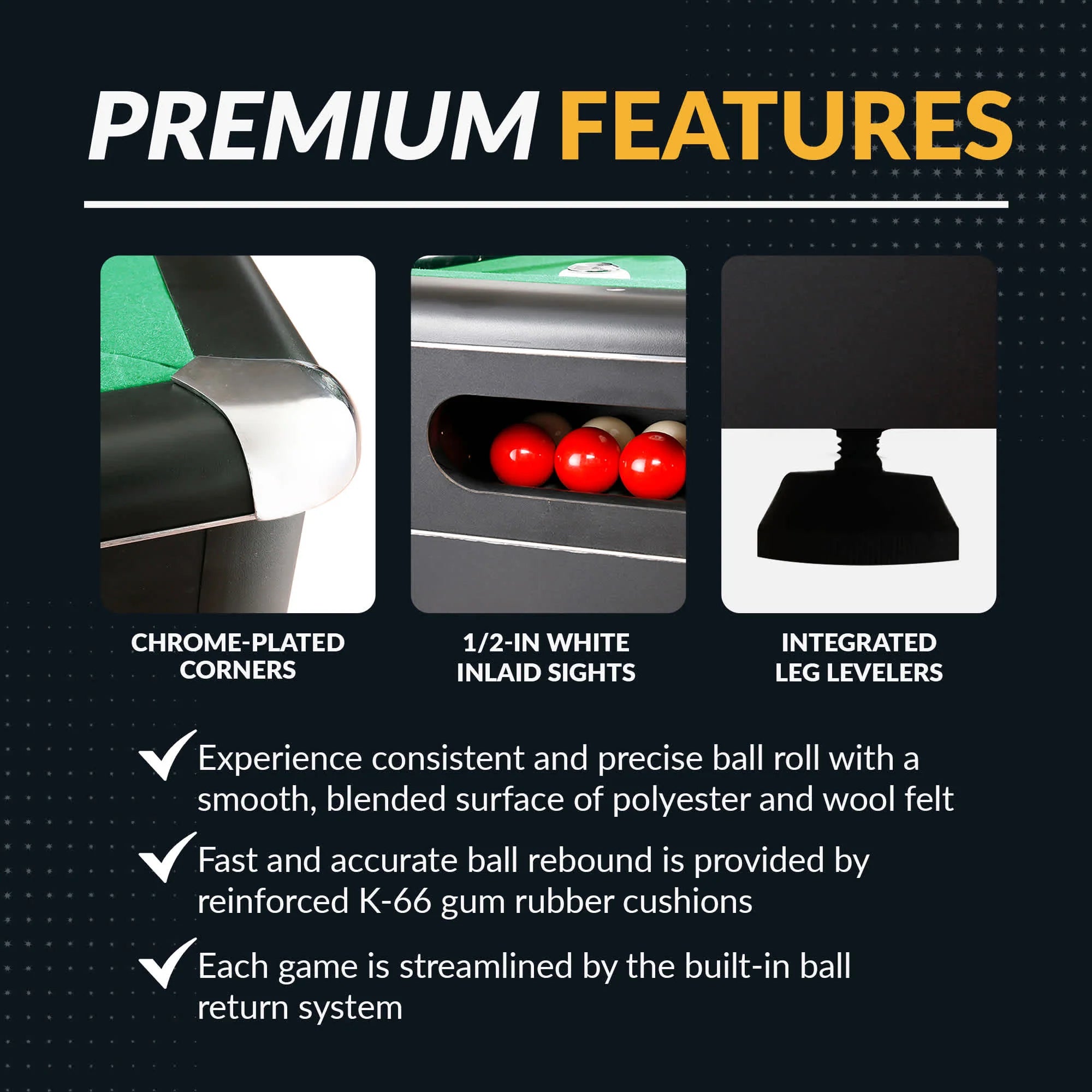 Hathaway Renegade 54-in Bumper Pool Table - Slate - Black with Green Felt