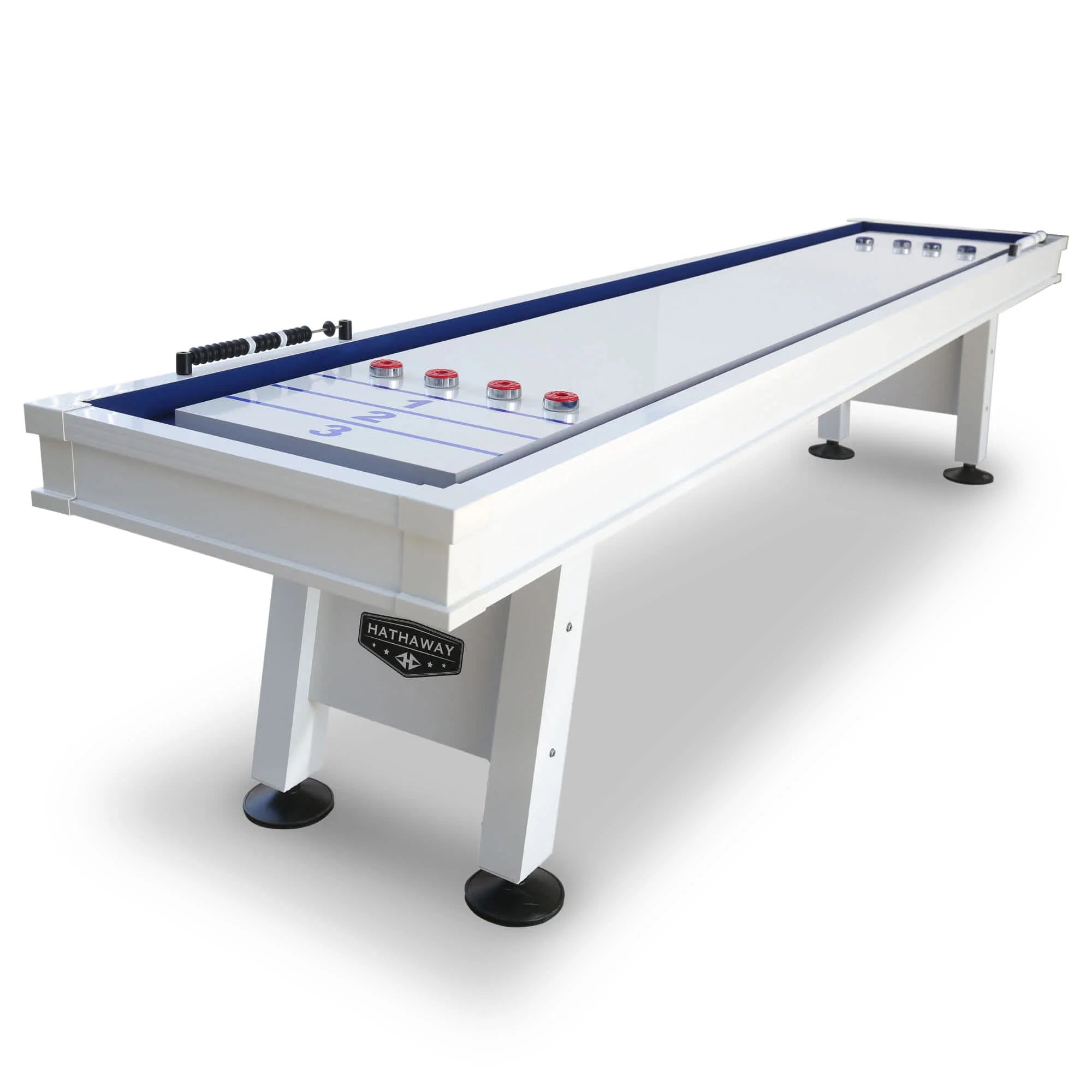 Hathaway Crestline 12-ft Outdoor Shuffleboard Table - White