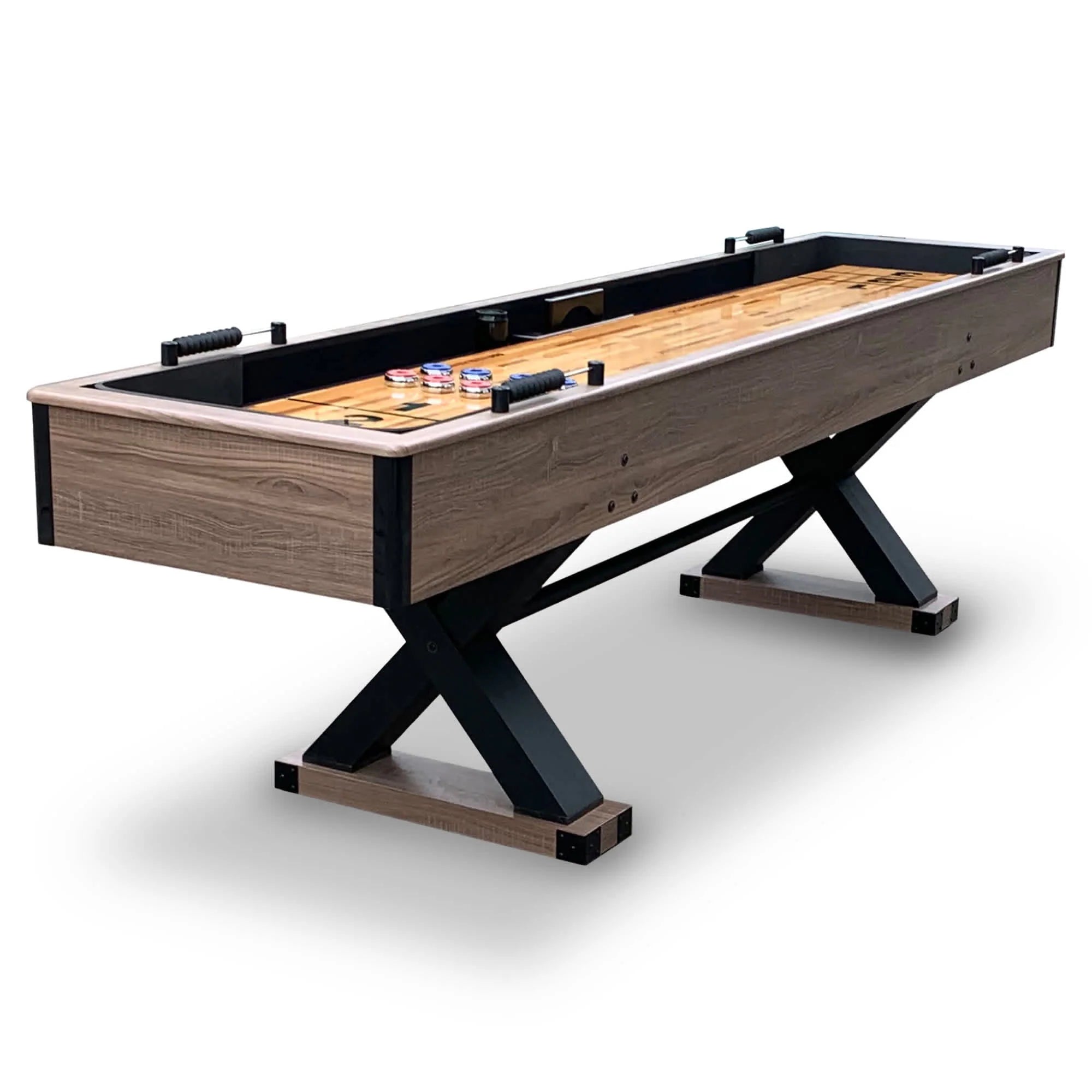 Hathaway Excalibur 9-ft Shuffleboard Table - Driftwood Finish