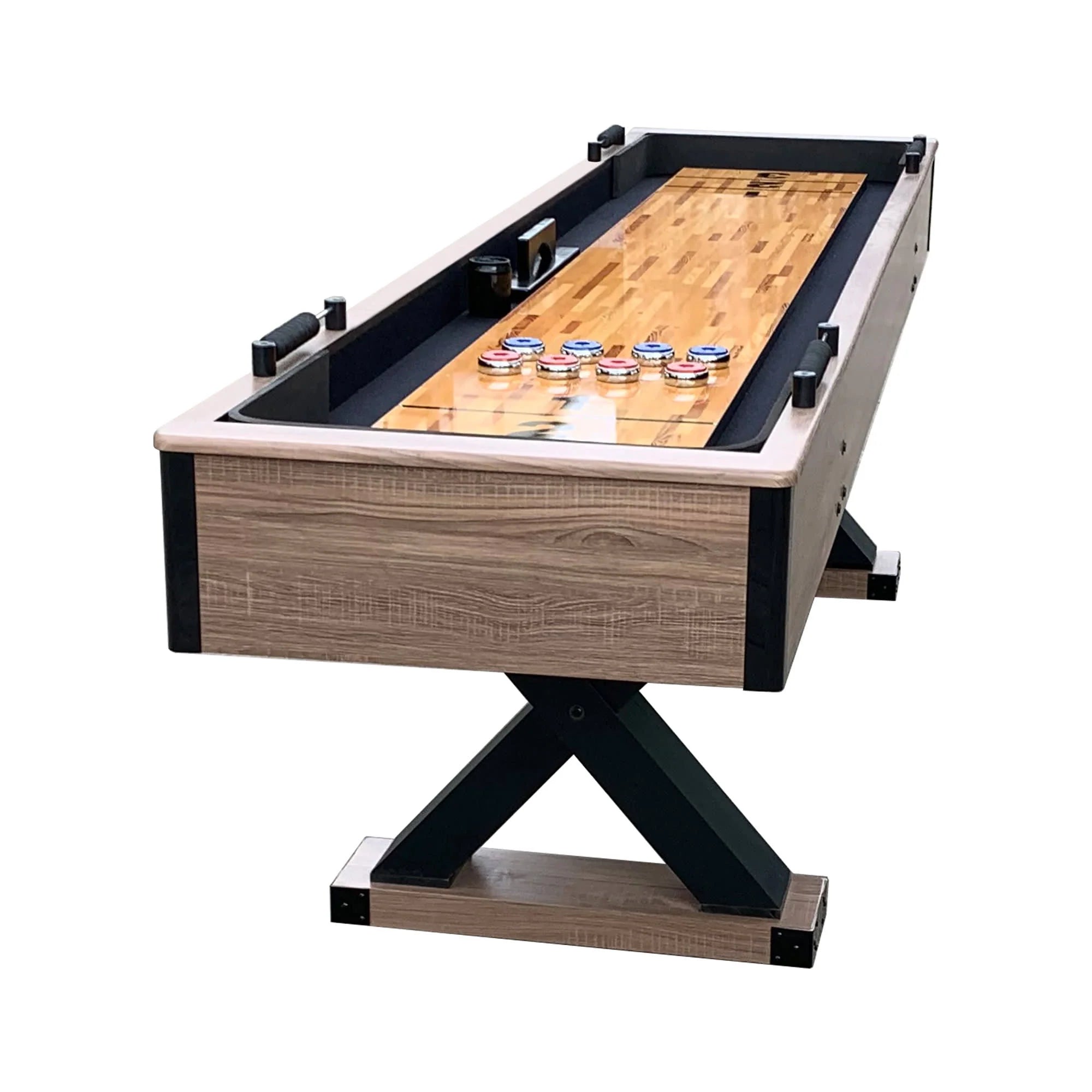 Hathaway Excalibur 9-ft Shuffleboard Table - Driftwood Finish