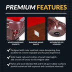 Hathaway Augusta Pool Table - Mahogany Finish with Red Felt