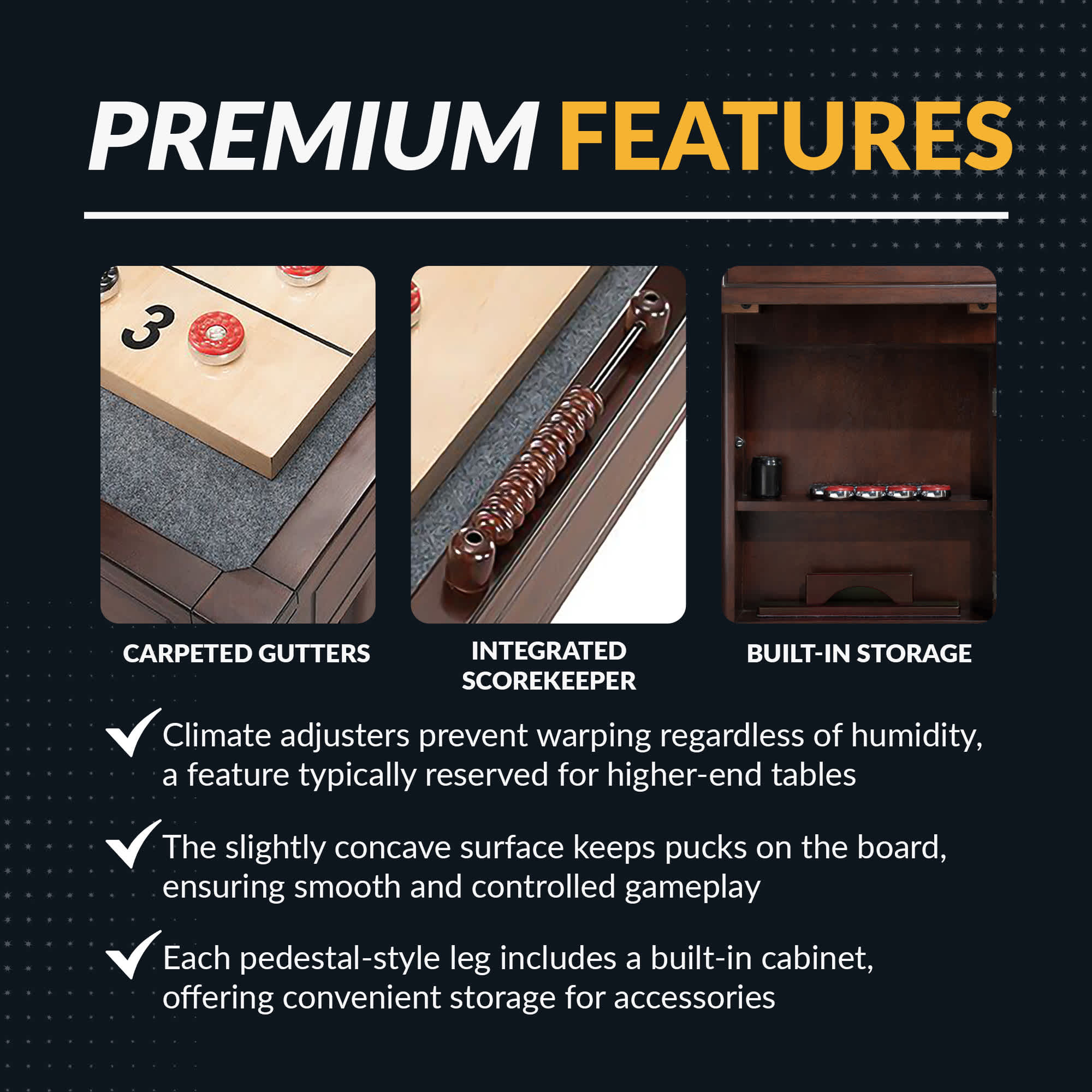 Hathaway Austin 9-ft Shuffleboard Table - Mahogany Finish