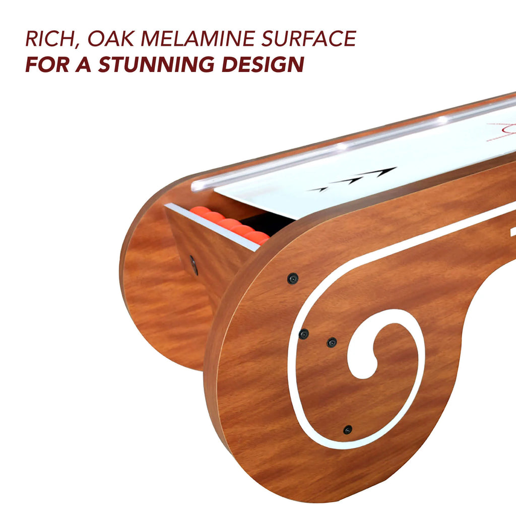 Hathaway Boardwalk 8-ft Roll Hop and Score Arcade Game Table with LED Scoring