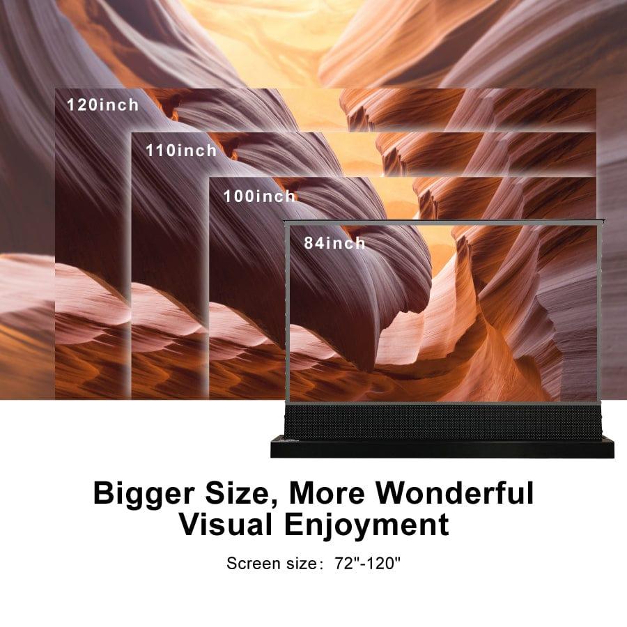 VIVIDSTORM S PRO P Motorized Tension Floor Rising UST ALR Perforated Projector screen