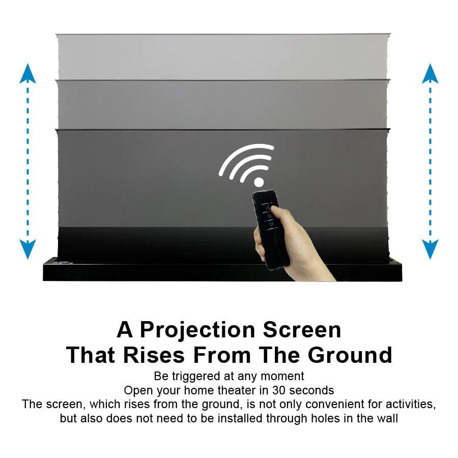 VIVIDSTORM S PRO P Motorized Tension Floor Rising UST ALR Perforated Projector screen