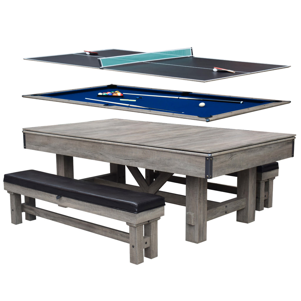 Hathaway Logan Pool Table Combo Set with Benches
