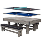 Hathaway Logan Pool Table Combo Set with Benches