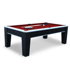 Hathaway Mirage 7.5-ft Pool Table - Black and Silver with Dark Red Felt